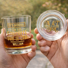 Load image into Gallery viewer, Personalized Whiskey Glass Custom Name Gift for Son-in-Law
