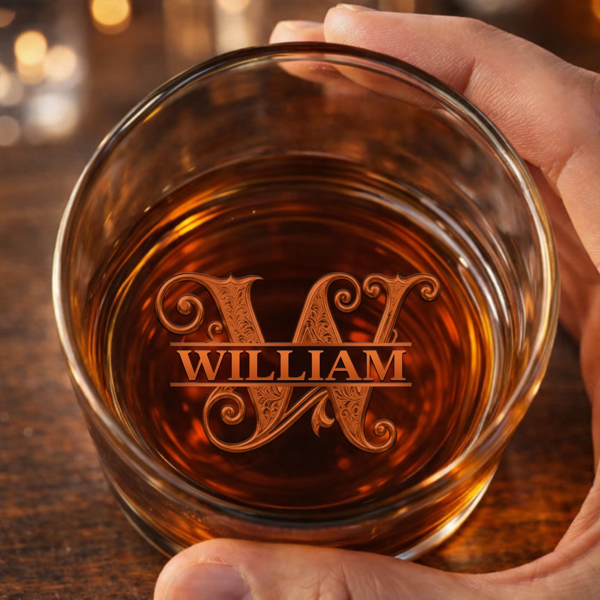 Personalized Whiskey Glass Custom Name Gift for Son-in-Law