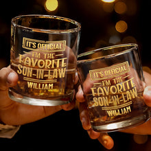 Load image into Gallery viewer, Personalized Whiskey Glass Custom Name Gift for Son-in-Law
