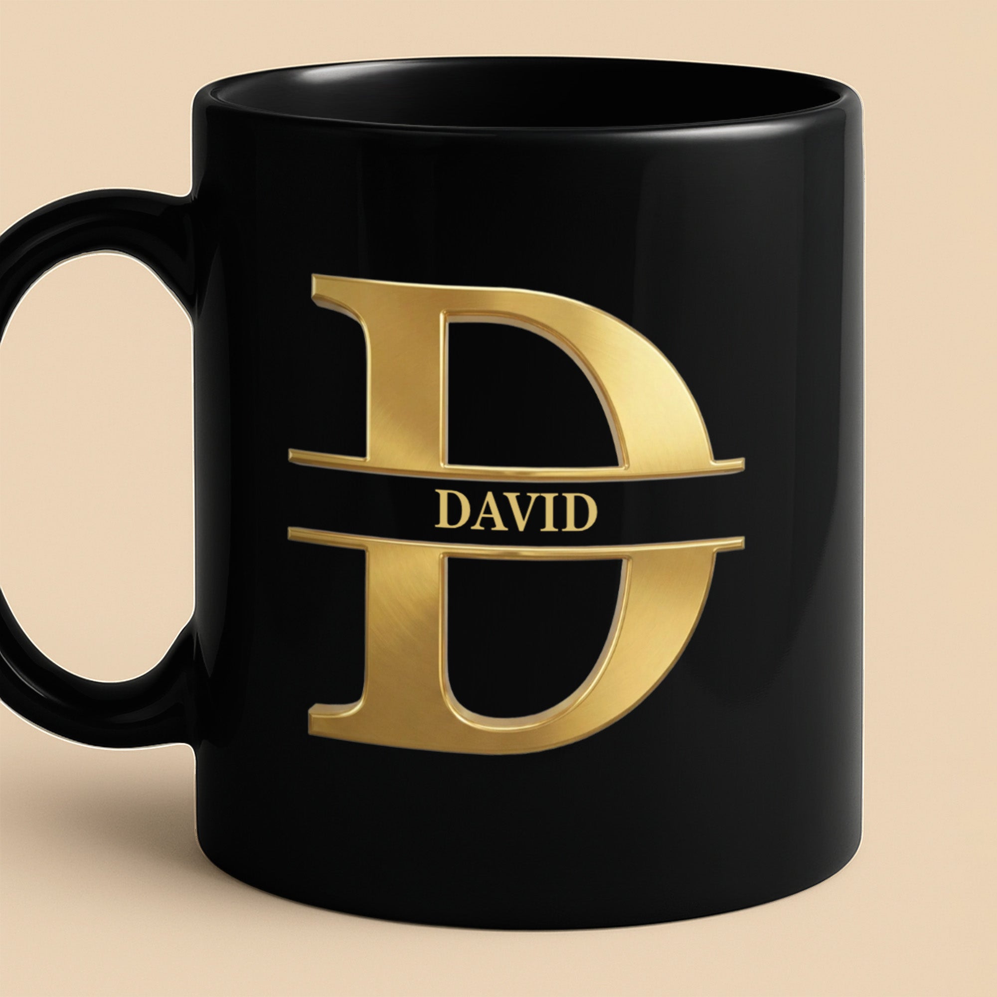 Personalized Black Mug Custom Name Gift for Son-in-Law