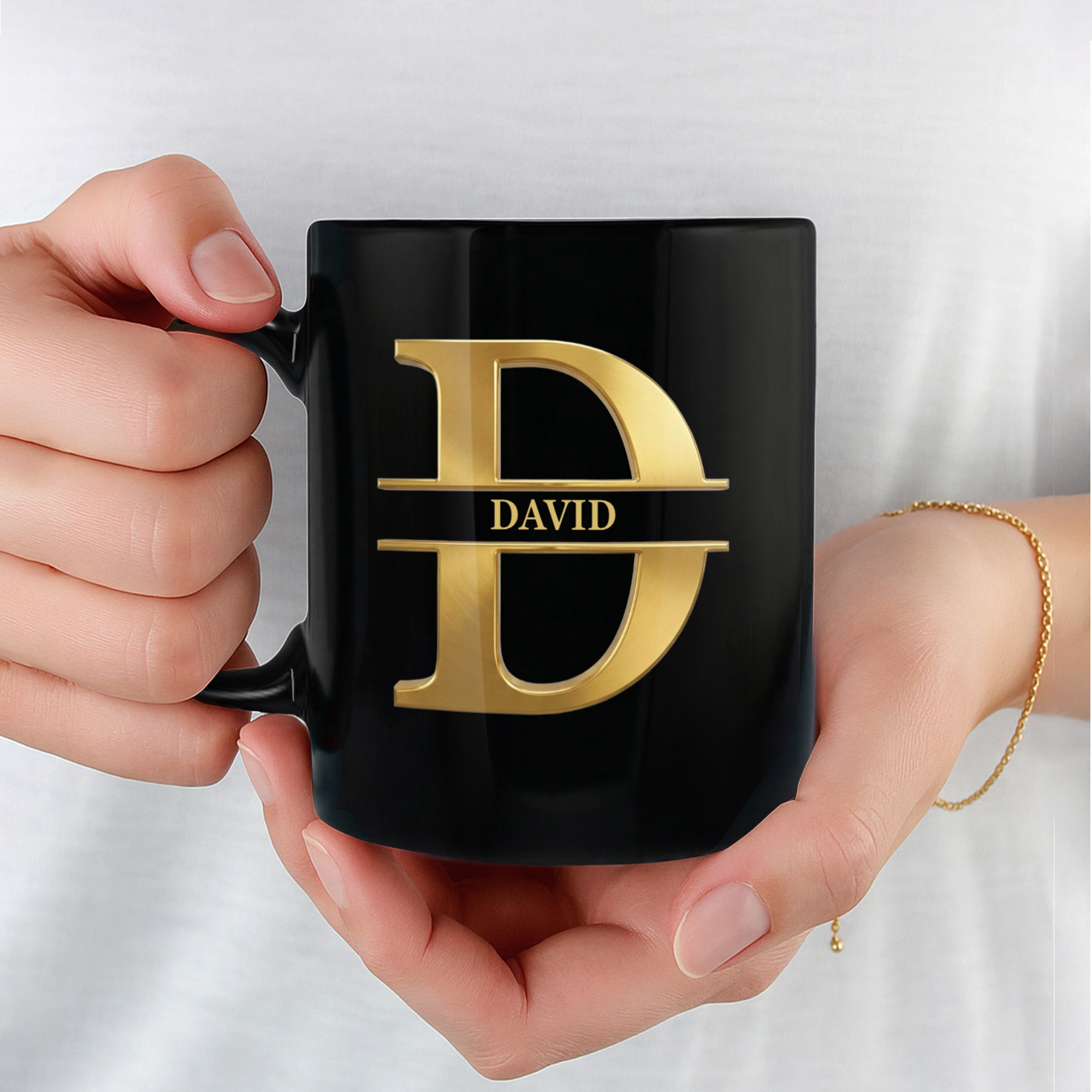 Personalized Black Mug Custom Name Gift for Son-in-Law