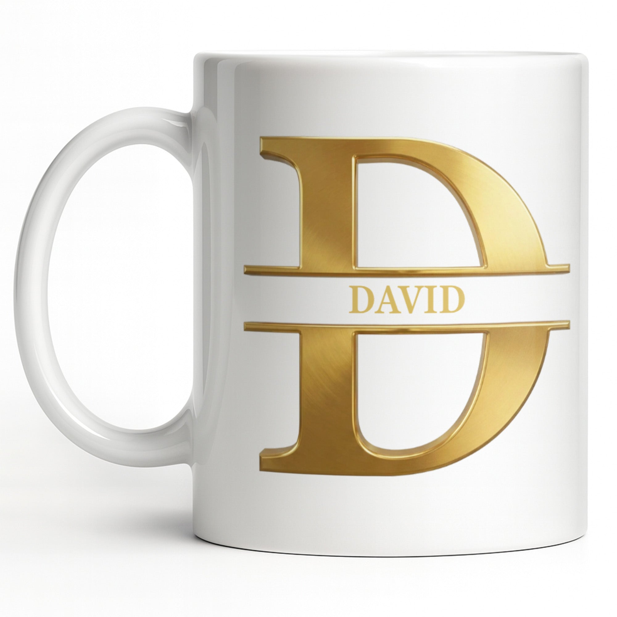 Personalized Gold Monogram Coffee Mug Gift for Son-in-Law