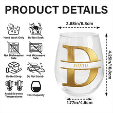 Load image into Gallery viewer, Personalized Stemless Wine Glass Custom Name Gift for Son-in-Law
