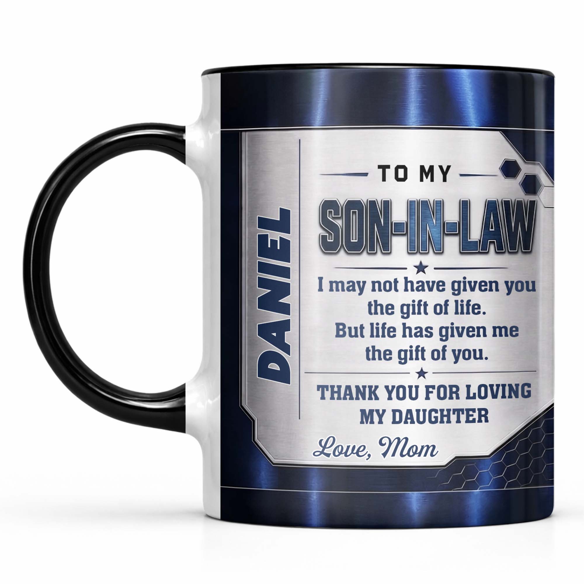 Personalized Accent Mug for Son-In-Law Custom Message Gift