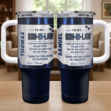 Load image into Gallery viewer, Customized 40oz Tumbler Gift for Son-in-Law with Straw
