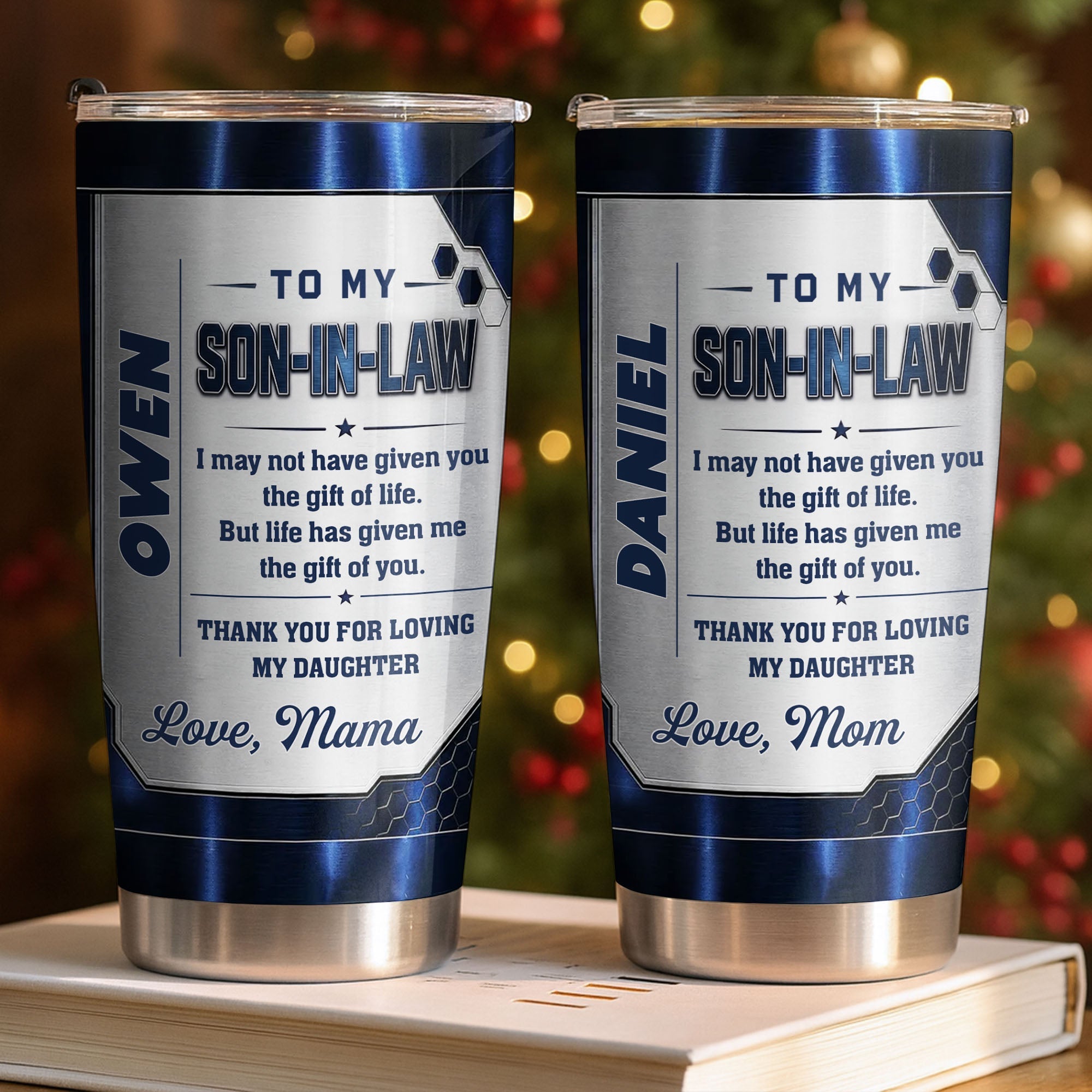 Personalized Custom 20oz Tumbler Gift for Son-in-Law