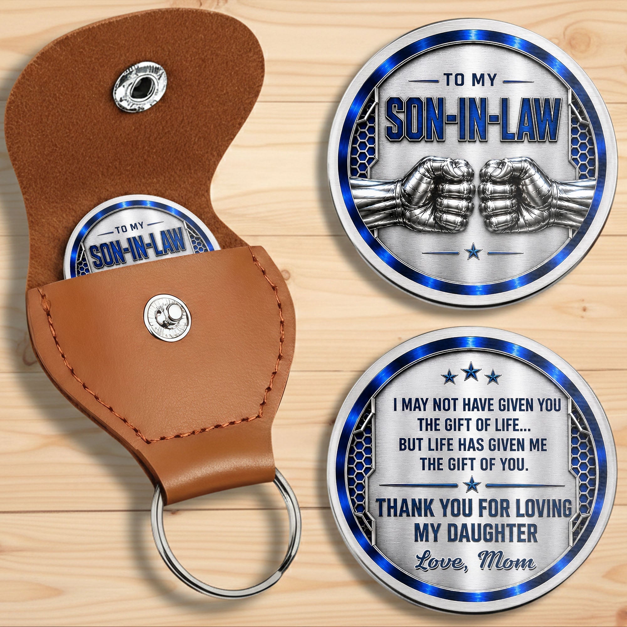 Personalized Pocket Hug Custom Message Gift for Son-In-Law