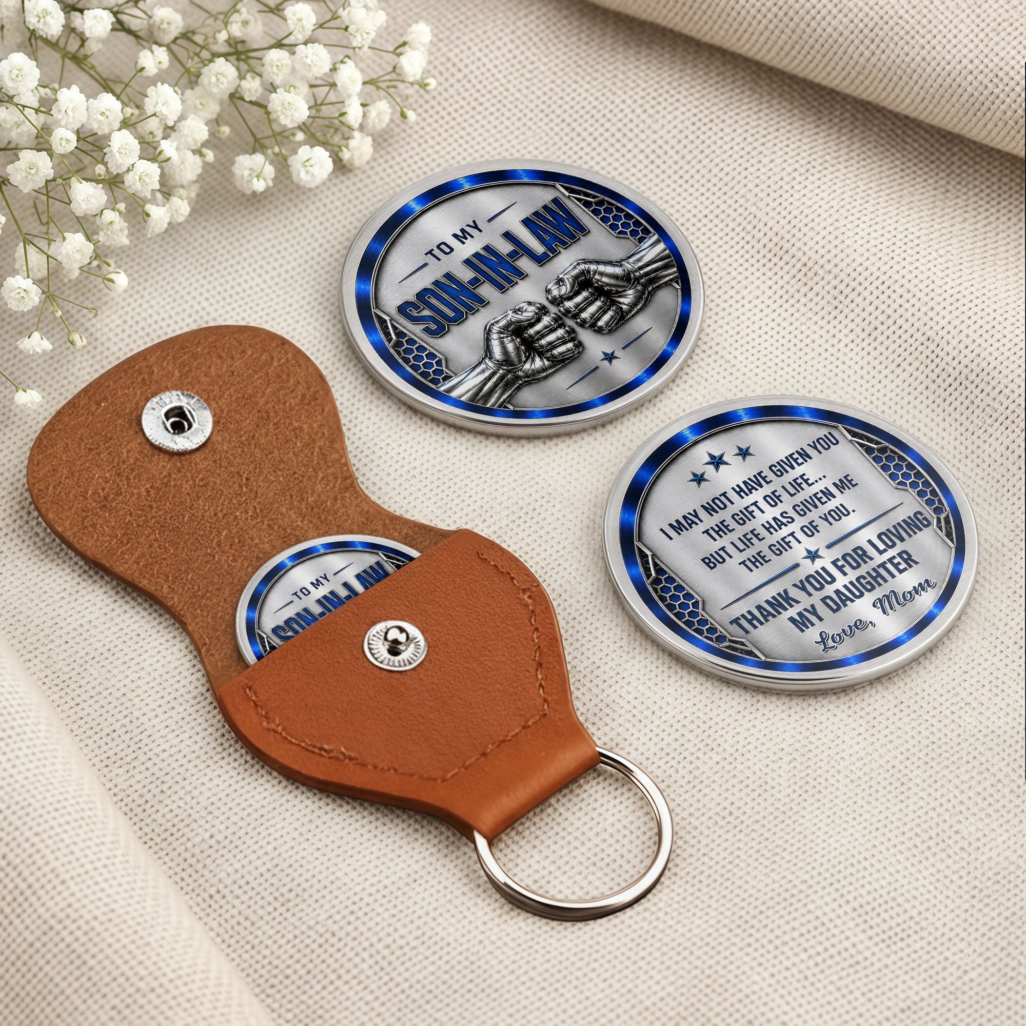 Personalized Pocket Hug Custom Message Gift for Son-In-Law