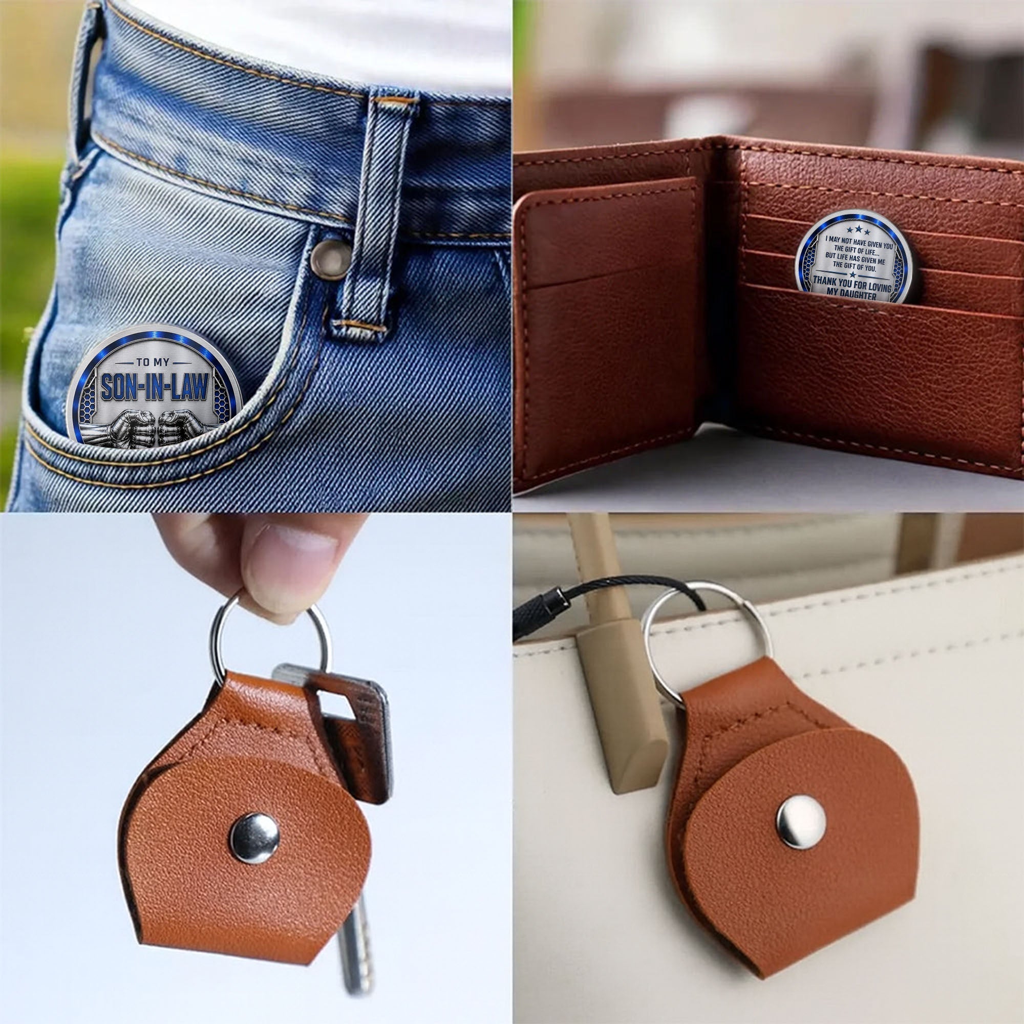 Personalized Pocket Hug Custom Message Gift for Son-In-Law