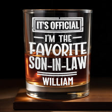 Load image into Gallery viewer, Personalized Custom Whiskey Glass Gift for Son-In-Law Birthday
