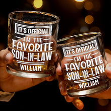 Load image into Gallery viewer, Personalized Custom Whiskey Glass Gift for Son-In-Law Birthday
