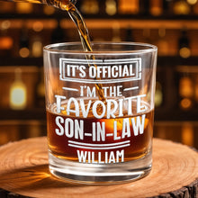 Load image into Gallery viewer, Personalized Custom Whiskey Glass Gift for Son-In-Law Birthday
