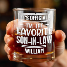 Load image into Gallery viewer, Personalized Custom Whiskey Glass Gift for Son-In-Law Birthday
