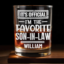 Load image into Gallery viewer, Personalized Custom Whiskey Glass Gift for Son-In-Law Birthday
