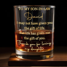 Load image into Gallery viewer, Personalized Custom Whiskey Glass Gift for Son-in-Law
