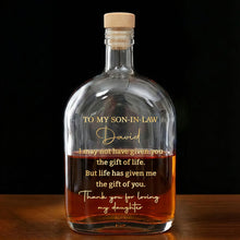 Load image into Gallery viewer, Personalized Whiskey Bottle Custom Gift for Son-in-Law

