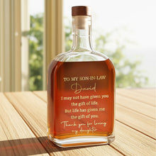 Load image into Gallery viewer, Personalized Whiskey Bottle Custom Gift for Son-in-Law
