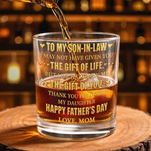 Load image into Gallery viewer, Personalized Whiskey Glass Custom Gift for Son-in-Law
