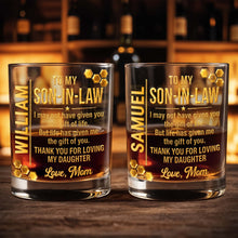 Load image into Gallery viewer, Personalized Custom Whiskey Glass Gift for Son-in-Law - 8oz/11oz
