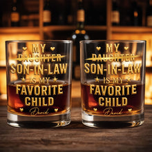 Load image into Gallery viewer, Personalized Whiskey Glass Custom Name Gift for Son-in-Law

