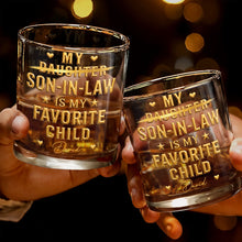 Load image into Gallery viewer, Personalized Whiskey Glass Custom Name Gift for Son-in-Law
