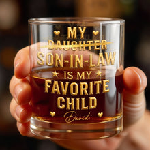 Load image into Gallery viewer, Personalized Whiskey Glass Custom Name Gift for Son-in-Law
