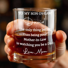 Load image into Gallery viewer, Personalized Whiskey Glass Custom Name Gift for Son-in-Law
