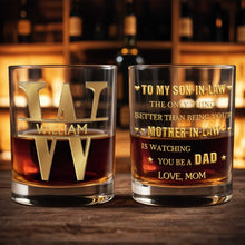 Load image into Gallery viewer, Personalized Whiskey Glass Custom Name Monogram Gift for Dad
