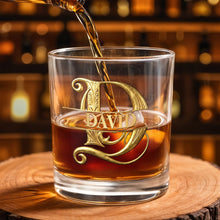 Load image into Gallery viewer, Personalized Custom Whiskey Glass Monogram Gift for Son-in-Law
