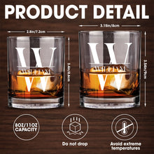 Load image into Gallery viewer, Personalized Custom Whiskey Glass Gift for Son-In-Law - Monogram Design
