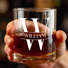 Load image into Gallery viewer, Personalized Custom Whiskey Glass Gift for Son-In-Law - Monogram Design
