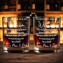 Load image into Gallery viewer, Personalized Engraved Whiskey Glass Gift for Son-in-Law
