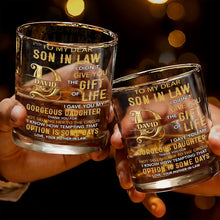 Load image into Gallery viewer, Personalized Custom Whiskey Glass Gift for Son-in-Law - Elegant Design
