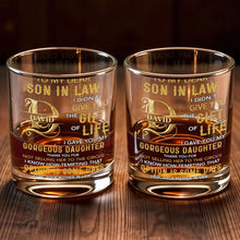 Load image into Gallery viewer, Personalized Custom Whiskey Glass Gift for Son-in-Law - Elegant Design
