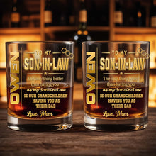 Load image into Gallery viewer, Personalized Custom Whiskey Glass Gift for Son-in-Law
