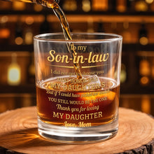 Load image into Gallery viewer, Personalized Custom Whiskey Glass Gift for Son-in-Law
