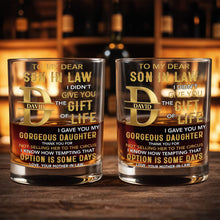 Load image into Gallery viewer, Personalized Custom Whiskey Glass Monogram Gift for Son-In-Law
