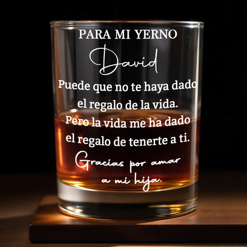 Personalized Whiskey Glass Custom Name Gift for Son-in-Law