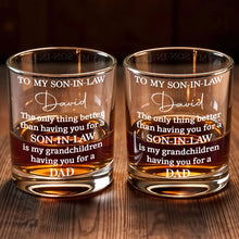 Load image into Gallery viewer, Personalized Custom Whiskey Glass Heartfelt Gift for Son-in-Law
