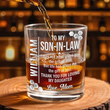 Load image into Gallery viewer, Personalized Whiskey Glass Custom Name Gift for Son-in-Law
