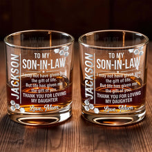 Load image into Gallery viewer, Personalized Whiskey Glass Custom Name Gift for Son-in-Law
