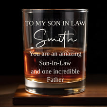 Load image into Gallery viewer, Personalized Custom Whiskey Glass Gift for Son-in-Law
