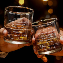 Load image into Gallery viewer, Personalized Custom Whiskey Glass Gift for Son-in-Law
