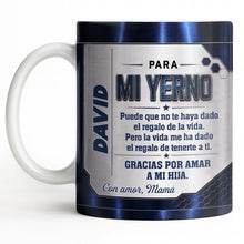 Load image into Gallery viewer, Personalized Metallic Coffee Mug Custom Text Gift for Son-in-Law
