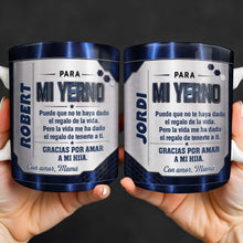 Load image into Gallery viewer, Personalized Metallic Coffee Mug Custom Text Gift for Son-in-Law
