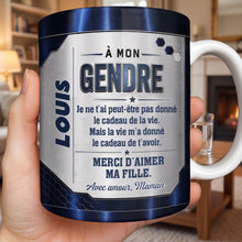 Load image into Gallery viewer, Personalized Blue Metal Texture Coffee Mug Gift for Son-in-Law

