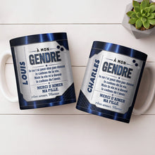 Load image into Gallery viewer, Personalized Blue Metal Texture Coffee Mug Gift for Son-in-Law
