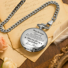Load image into Gallery viewer, Personalized Silver Pocket Watch Custom Engraved Gift for Son-in-Law
