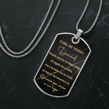 Load image into Gallery viewer, Personalized Gold Marble Dog Tag Necklace Custom Keepsake Gift for Son-in-Law
