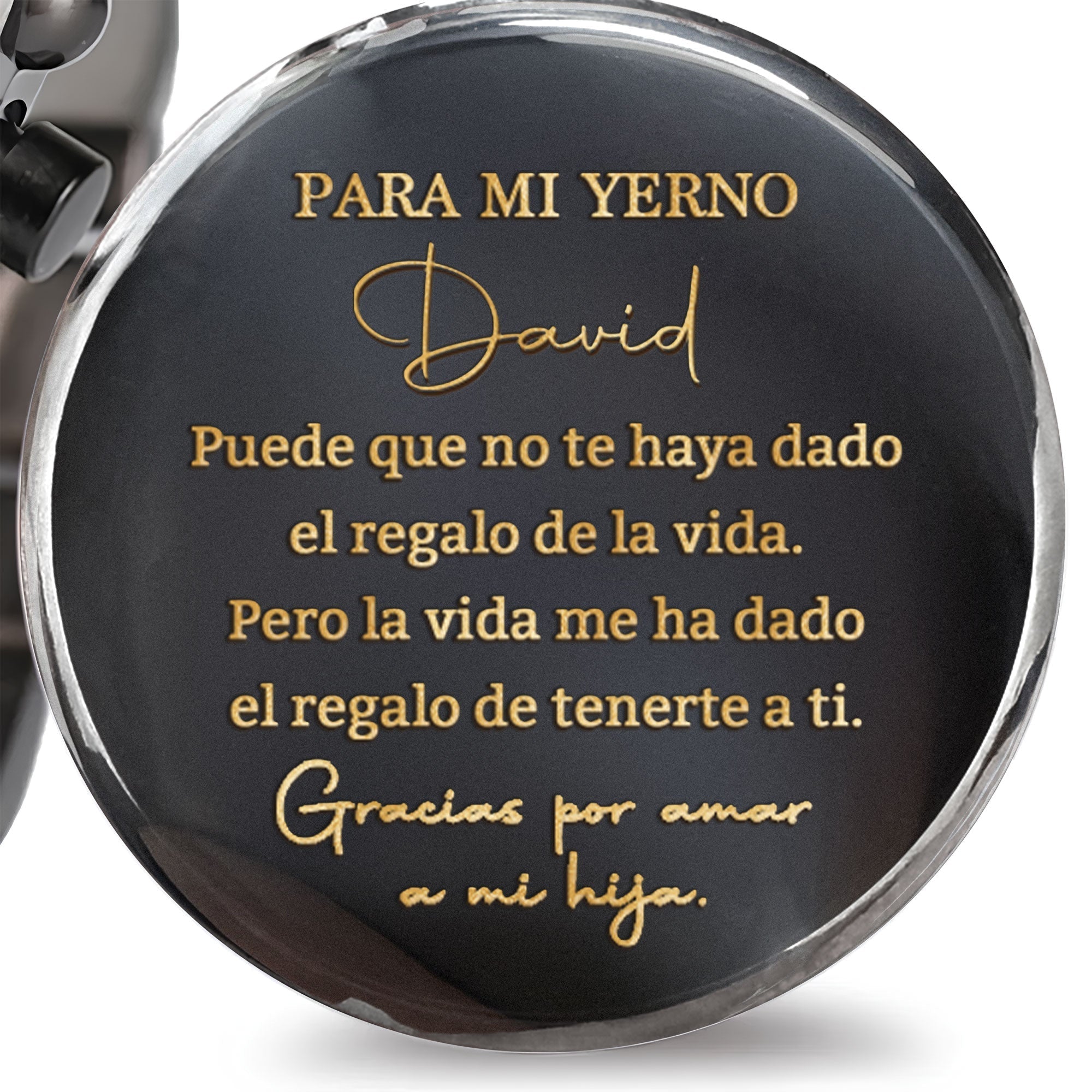 Personalized Engraved Wooden Watch Gift for Son-in-Law